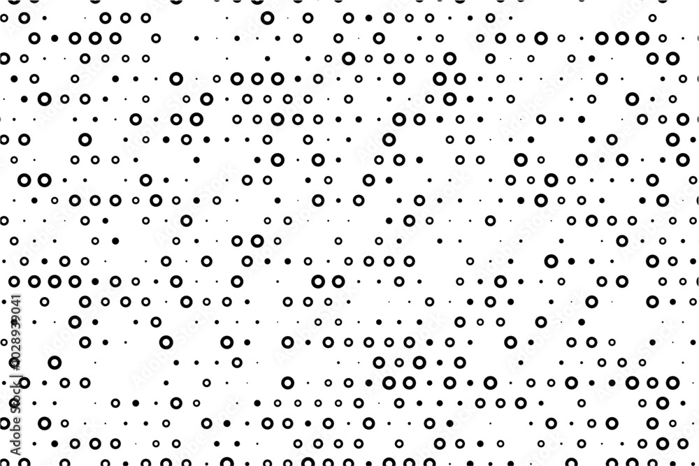 Aufkleber abstract dotted grid with random hollow circles
