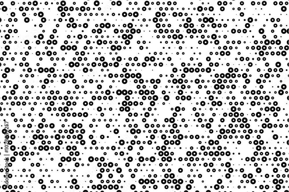 Poster Minimalist abstract background with holed dots grid