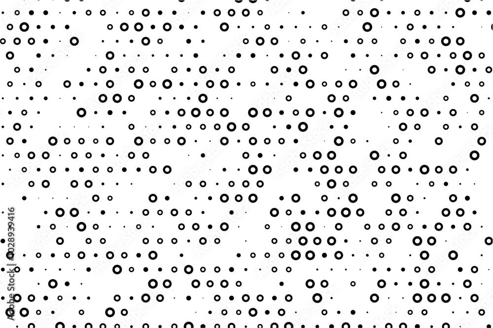 Aufkleber abstract dotted grid with random hollow circles