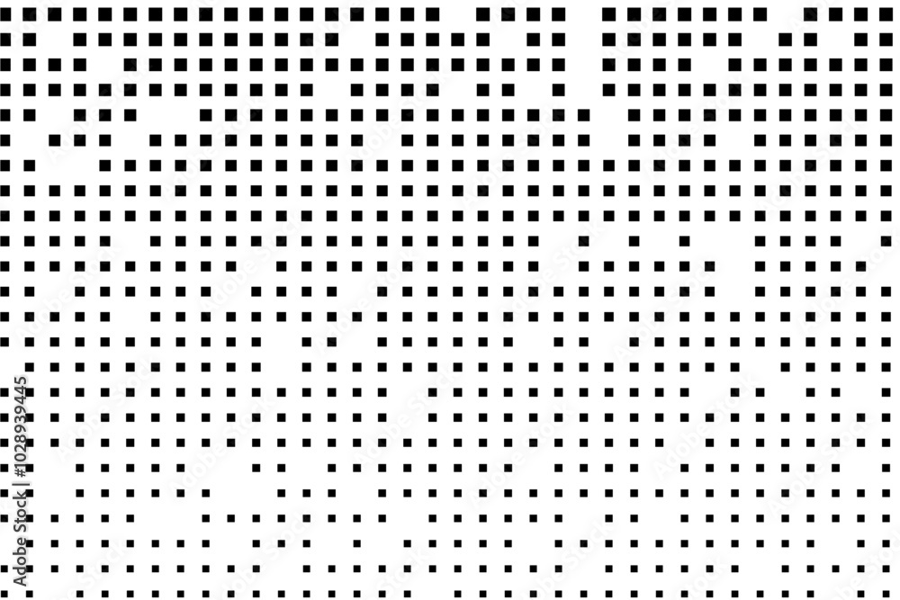 Aufkleber Geometric black square pattern with random gaps