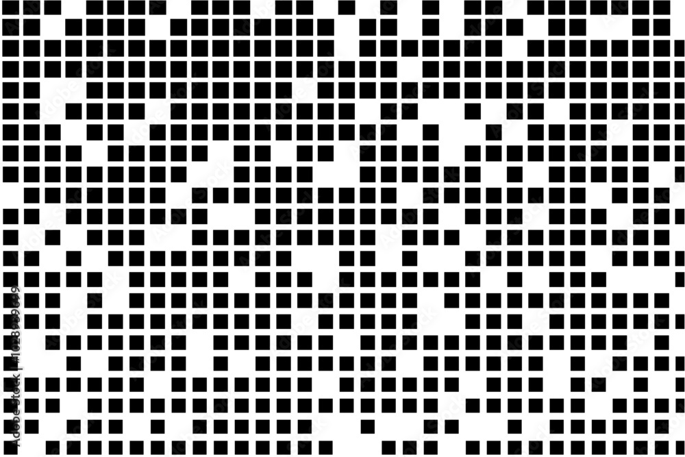 Aufkleber minimalist black squares with randomized gaps
