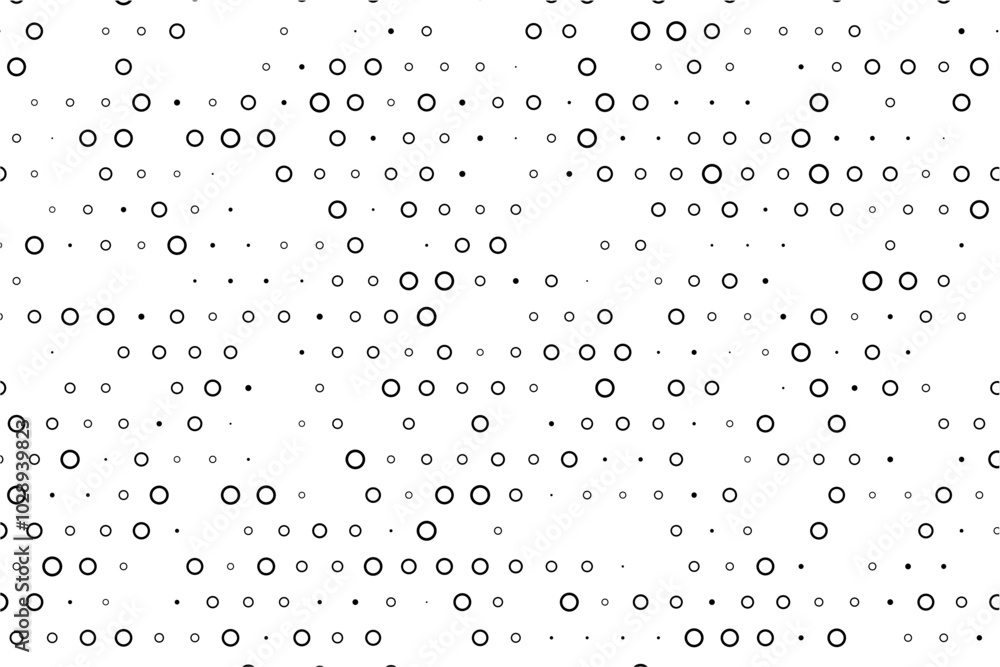 Aufkleber irregular grid of hollow dots on staggered layout
