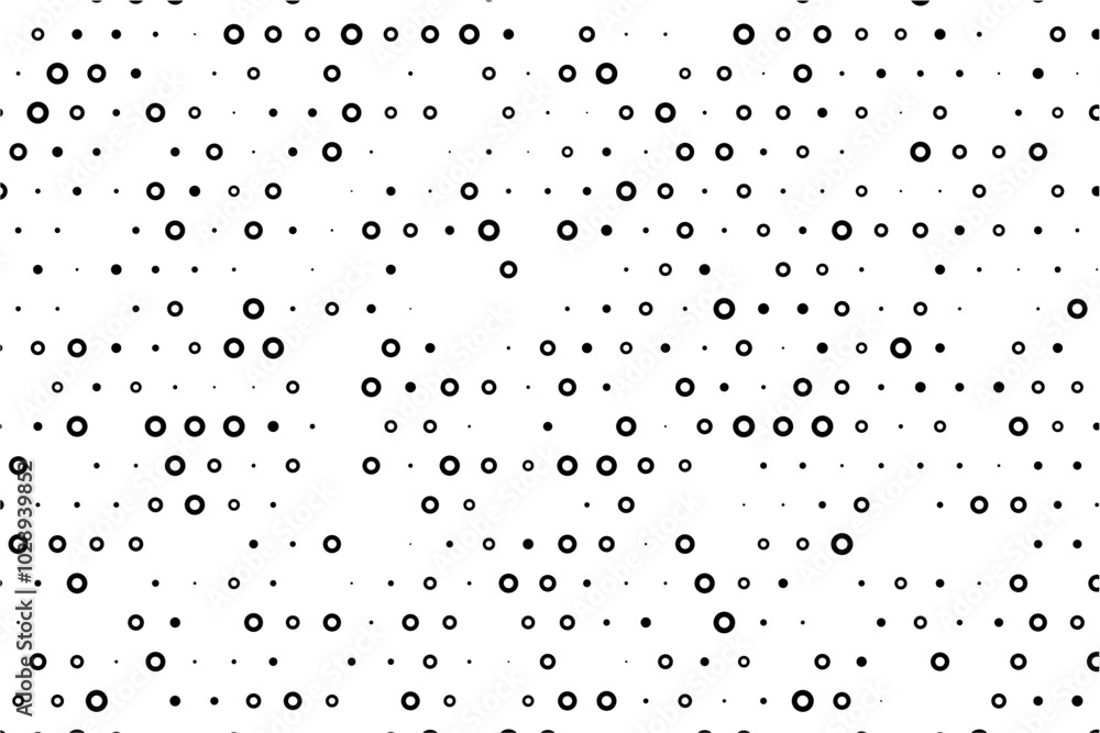 Poster geometric staggered dot pattern with hollow centers
