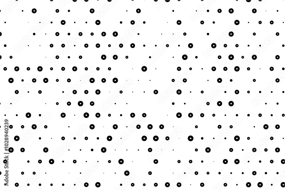 Aufkleber irregular grid of hollow dots on staggered layout