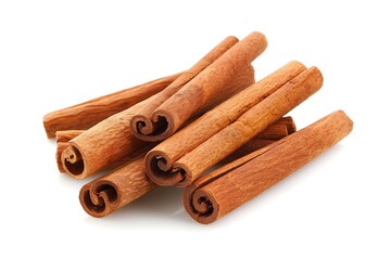 Cinnamon sticks isolated on white background