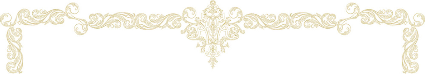 Vintage gold style Baroque Borders 