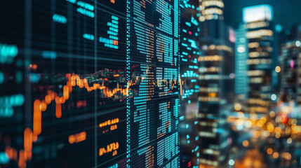 Stock market volatility driven by earnings reports, visualized through rapidly fluctuating prices on a dynamic trading platform