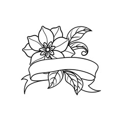 This Floral Ribbon Vector is ideal for craft projects, adding a decorative touch with its elegant flower design. Perfect for scrapbooking, DIY projects, and creative embellishments.