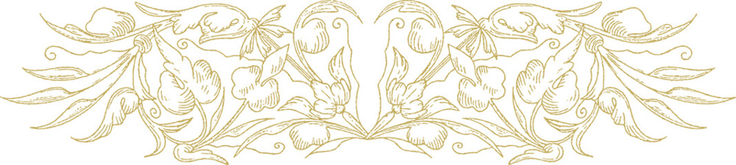 Vintage gold style Baroque Borders 