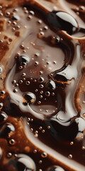 Chocolate fudge and syrup, phone wallpaper - Generative AI