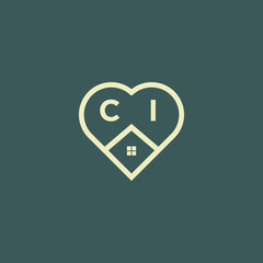 Obraz premium initial letter real estate logo design stock vector