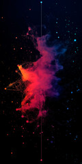 wallpaper for smartphone, vertical, texture of bright explosion on dark background