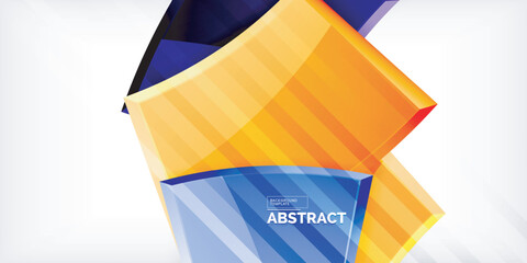 Colorful geometric abstract shapes. Illustration For Wallpaper, Banner, Background, Card, Book Illustration, landing page