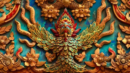 Fototapeta premium Symmetrical Beauty of Thai Pattern Art