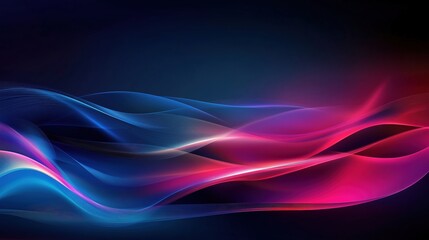 Blue and red gradient abstract background with glowing waves and light effects. Simple lines flow smoothly through the high-resolution, high-contrast vector design, creating a modern and elegant visua