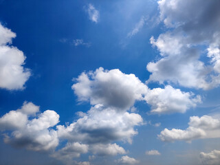 Blue sky with cloud form in the afternoon