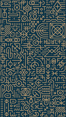 Abstract Seamless Pattern. Geometric Lines Vertical Background. Luxury Lockscreen