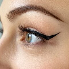 Obraz premium Lash serums and magnetic eyeliners applied for enhanced lashes 