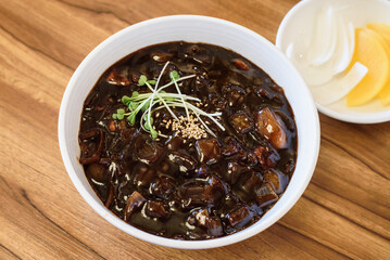 Authentic Korean Jajangmyeon with Rich Black Bean Sauce
