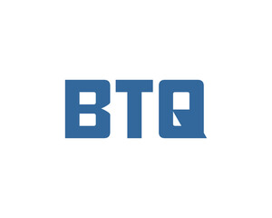 BTQ logo design vector template. BTQ