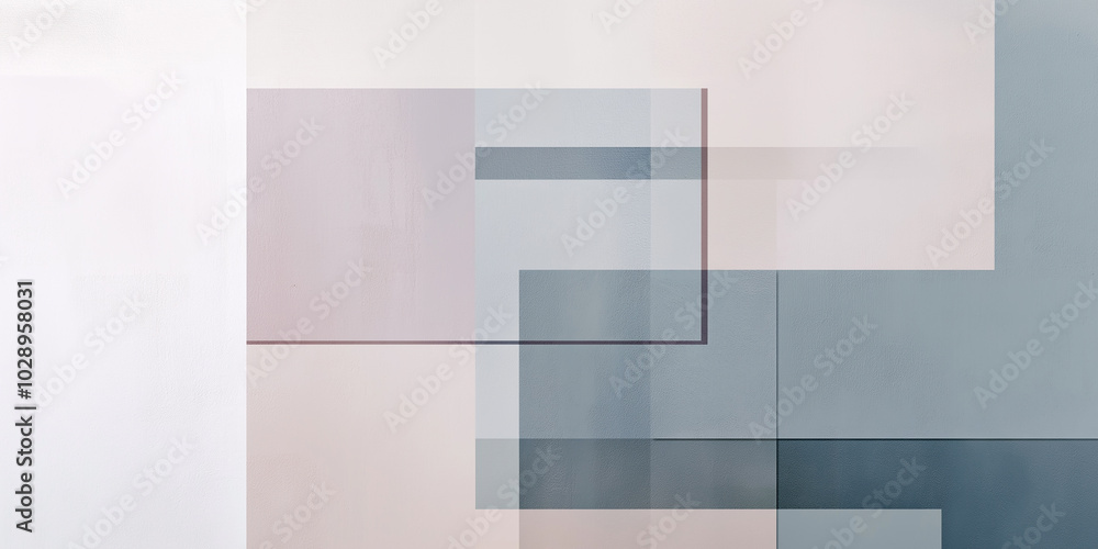 Poster Abstract geometric background with overlapping shapes creating modern design