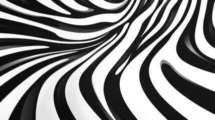 Obraz premium A zebra print background with black and white stripes. The stripes are very close together and the background is white
