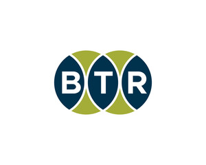 BTR logo design vector template. BTR