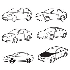 Car icons set