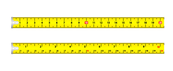 Roulette Measure. Yellow building tool. Tape measure with scale, metric measuring tape centimeters. Vector illustration.