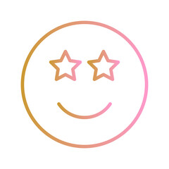 Star-Struck Vector Icon