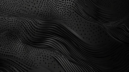 Naklejka premium A black and white image of a wave with many dots. The image has a futuristic and abstract feel to it