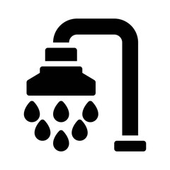 Showerhead glyph icon