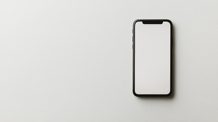 Sleek Modern Smartphone on Plain Background