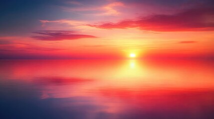 Naklejka premium Stunning Sunset Painted in Shades of Red