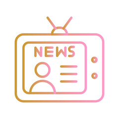 Newsreader Vector Icon