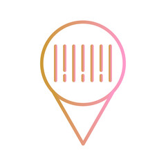 Barcode Location Vector Icon
