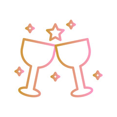 Wine Party Vector Icon