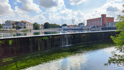 The hydroelectric power station of Turbigo in Italy