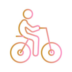 Person Biking Vector Icon