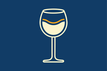 Elegant Glass of Wine Vector Illustration – Perfect for Design Projects