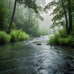 Obraz premium river in the woods