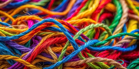 Innovative Solutions Unraveled: The Tangle of Wool Yarn Representing Creativity and Problem-Solving