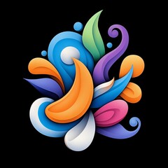 Fototapeta premium Abstract Colorful Floral Pattern Design