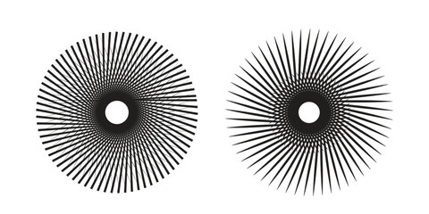 Spiral with gray colors lines as dynamic abstract vector background or logo or icon. Yin and Yang symbol.