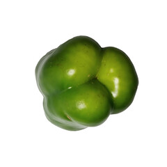 Sweet Green Pepper and paprika, Isolated on a White Background