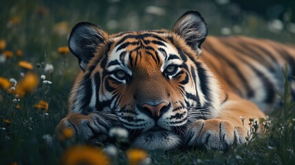 Obraz premium tiger life in the wild