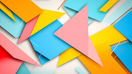 Colorful Geometric Patterns in Bright Tones