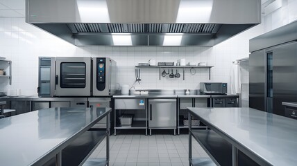 Cutting Edge Commercial Kitchen with State of the Art Culinary Equipment and Efficient Workspace Design