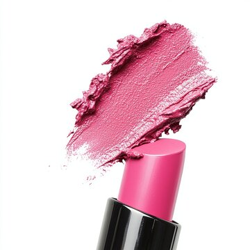 recommend clip art: Pink lipstick close up, isolated on white