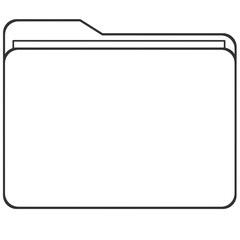 black outline folder icon